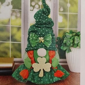 St. Patrick's Green Shamrock Holiday Gnome by